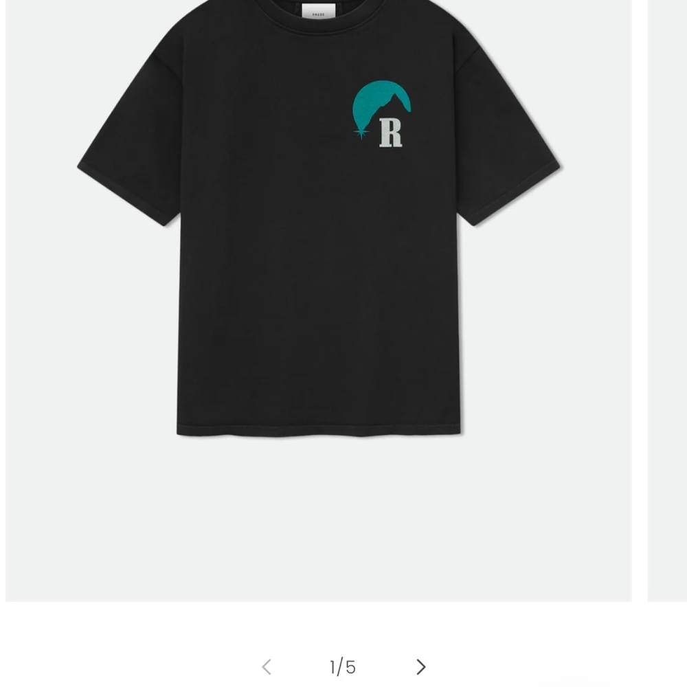 Rhude Moonlgiht tee- vintage black / green NWT